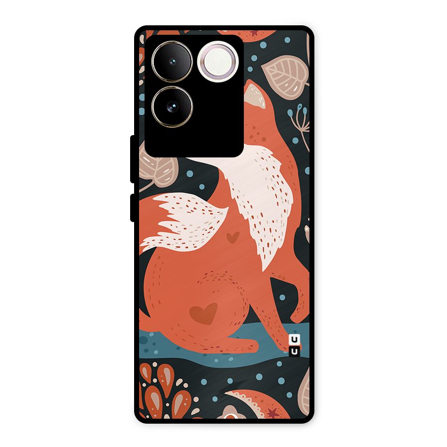 Nordic Arts Fox Metal Back Case for Vivo T2 Pro