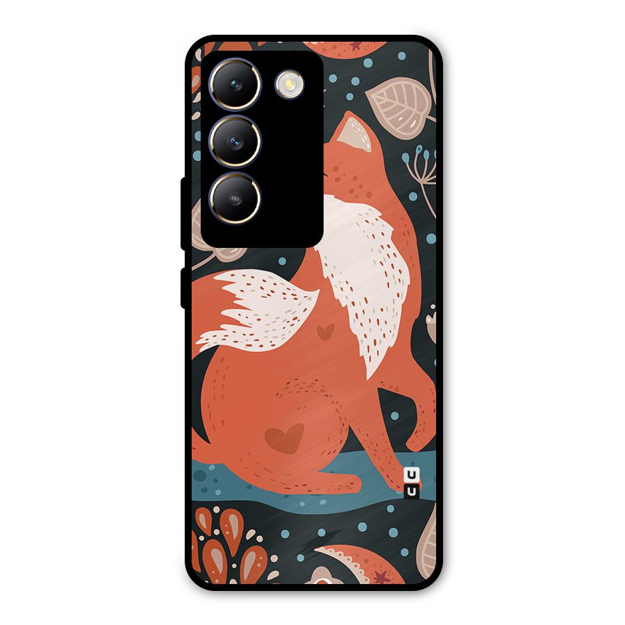 Nordic Arts Fox Metal Back Case for Vivo T3 5G
