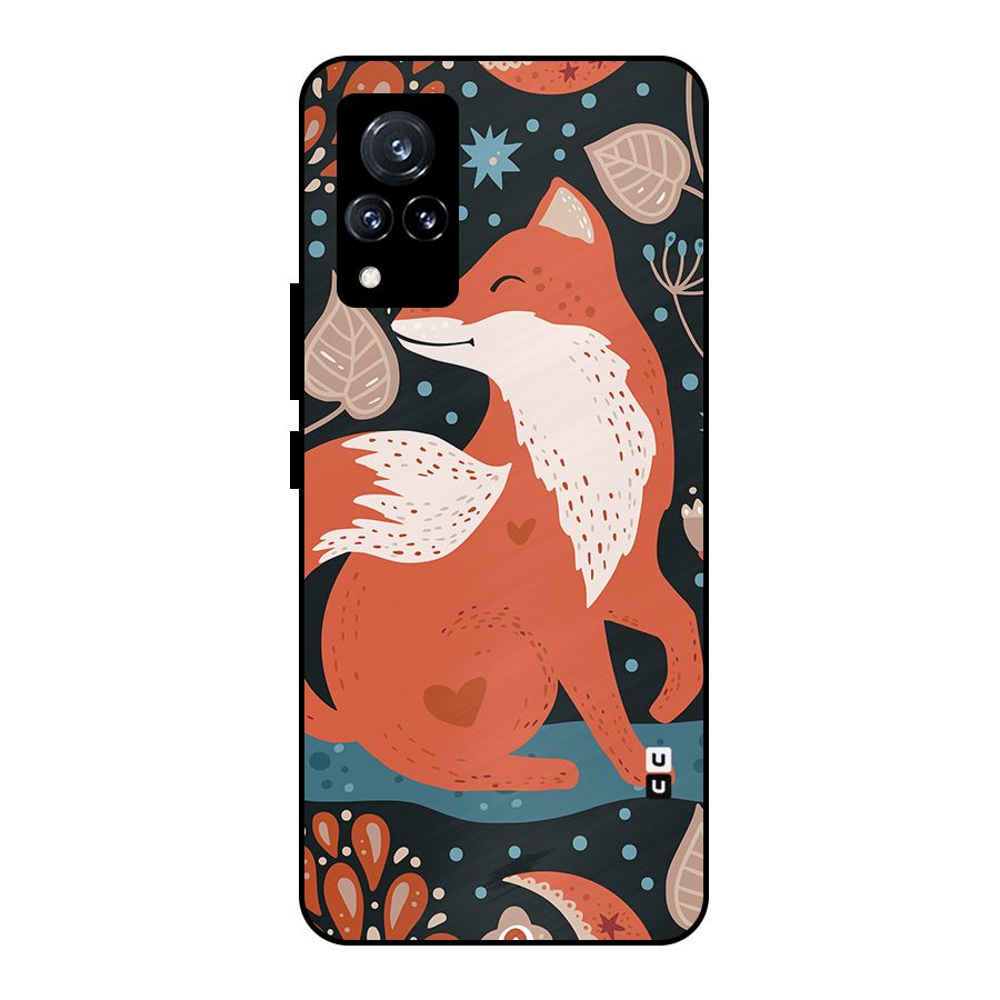 Nordic Arts Fox Metal Back Case for Vivo V21 5G