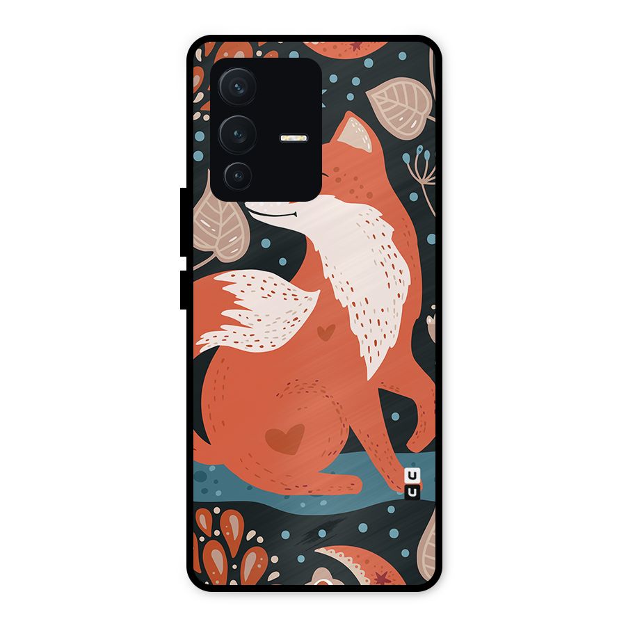 Nordic Arts Fox Metal Back Case for Vivo V23 5G
