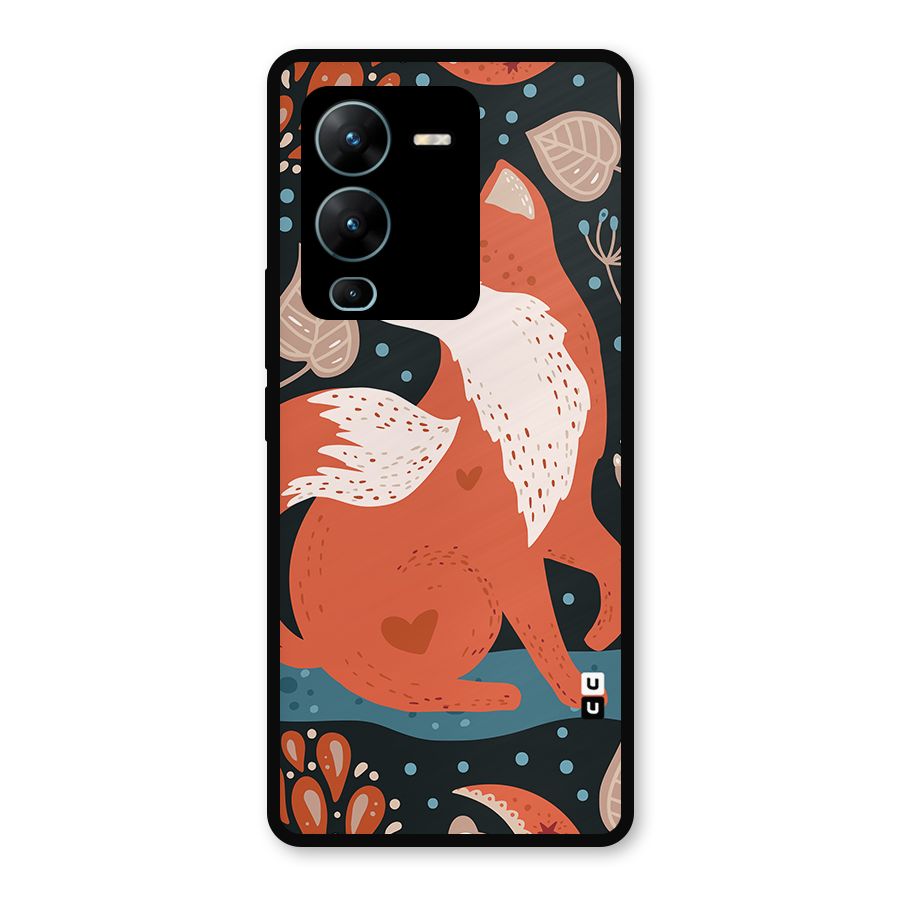 Nordic Arts Fox Metal Back Case for Vivo V25 Pro