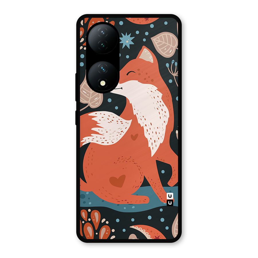 Nordic Arts Fox Metal Back Case for Vivo Y100a