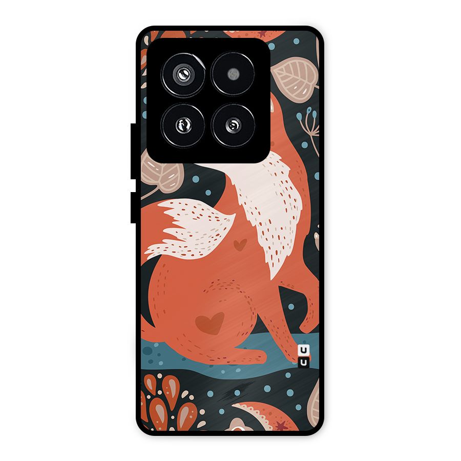 Nordic Arts Fox Metal Back Case for Xiaomi 14 Pro