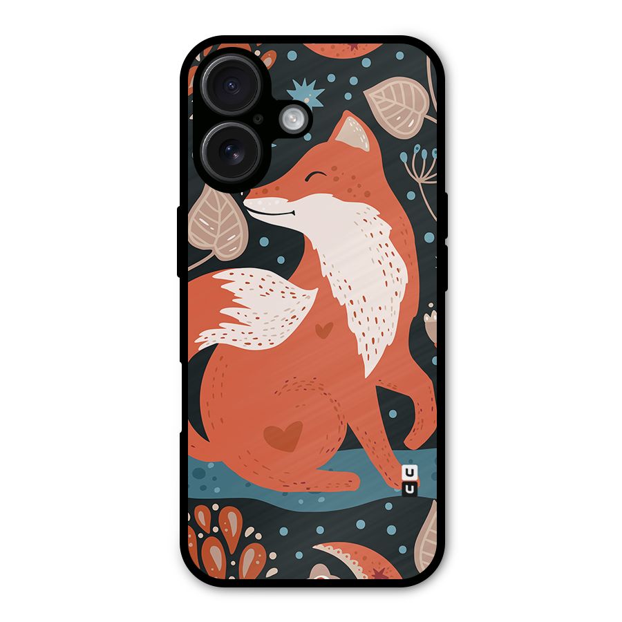 Nordic Arts Fox Metal Back Case for iPhone 16