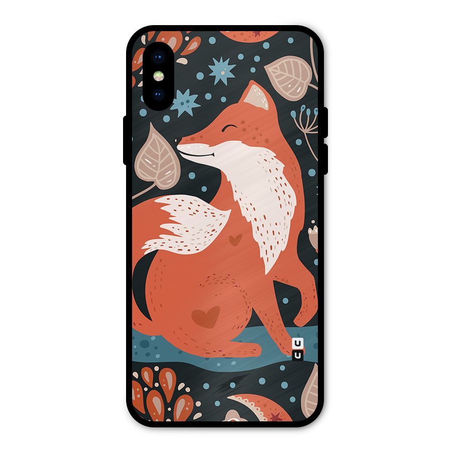 Nordic Arts Fox Metal Back Case for iPhone XS