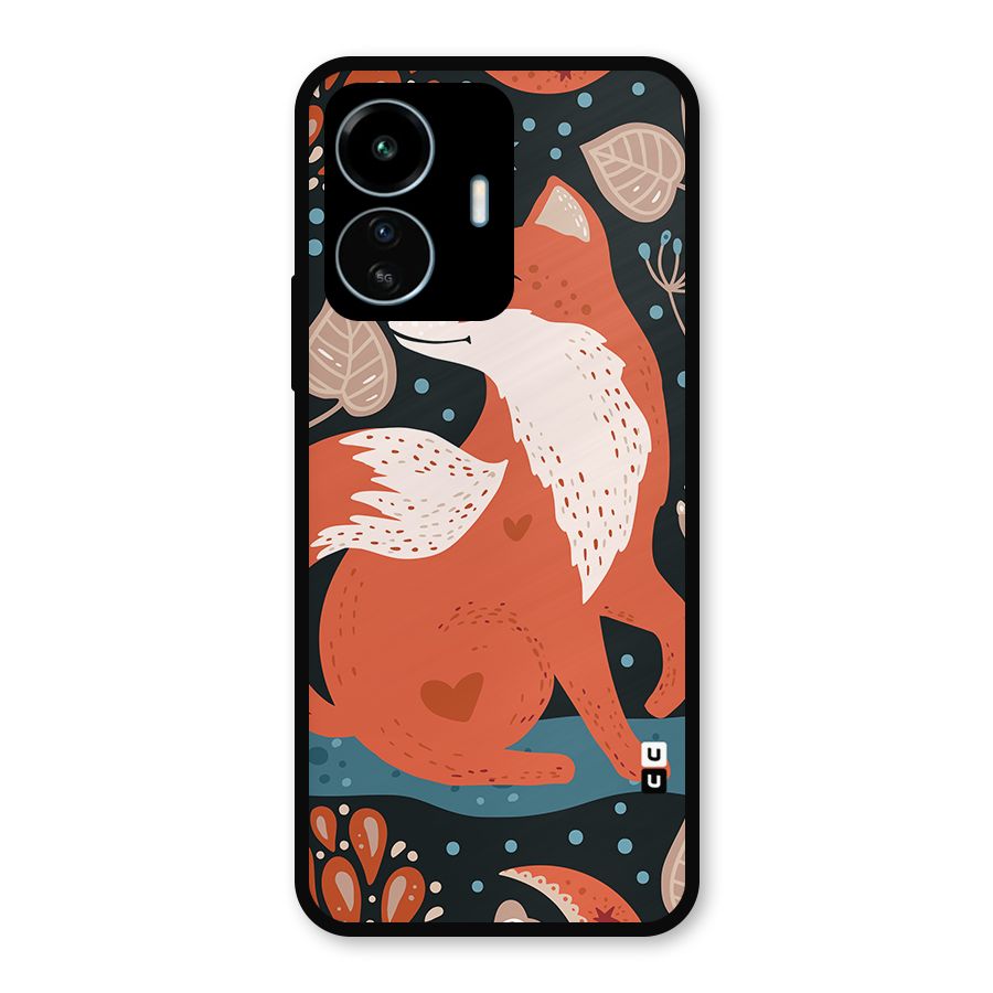 Nordic Arts Fox Metal Back Case for vivo iQOO Z6 Lite 5G