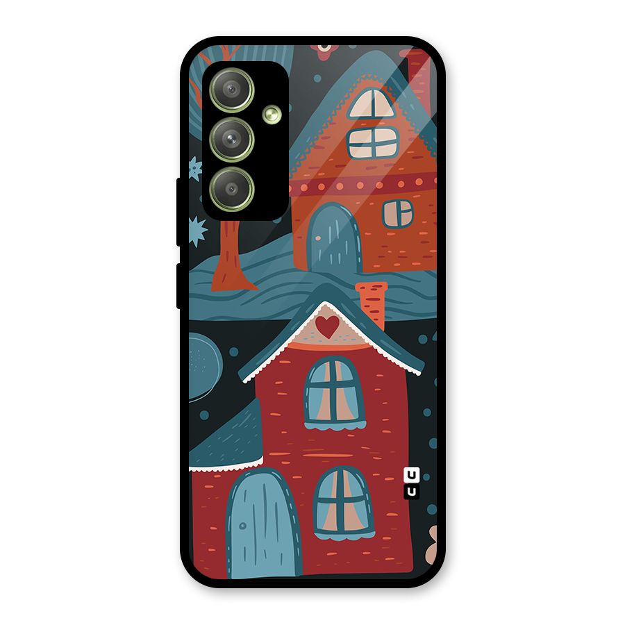 Nordic Arts Houses Glass Back Case for Galaxy A54