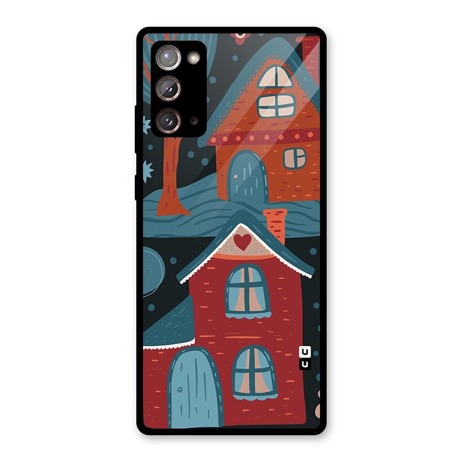Nordic Arts Houses Glass Back Case for Galaxy Note 20