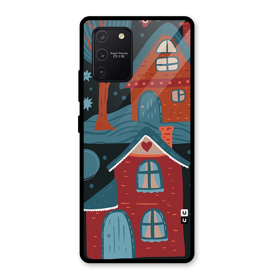 Nordic Arts Houses Glass Back Case for Galaxy S10 Lite