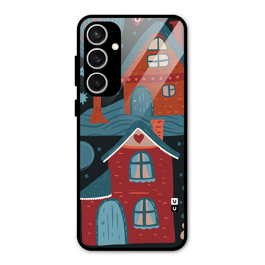 Nordic Arts Houses Glass Back Case for Galaxy S23 FE
