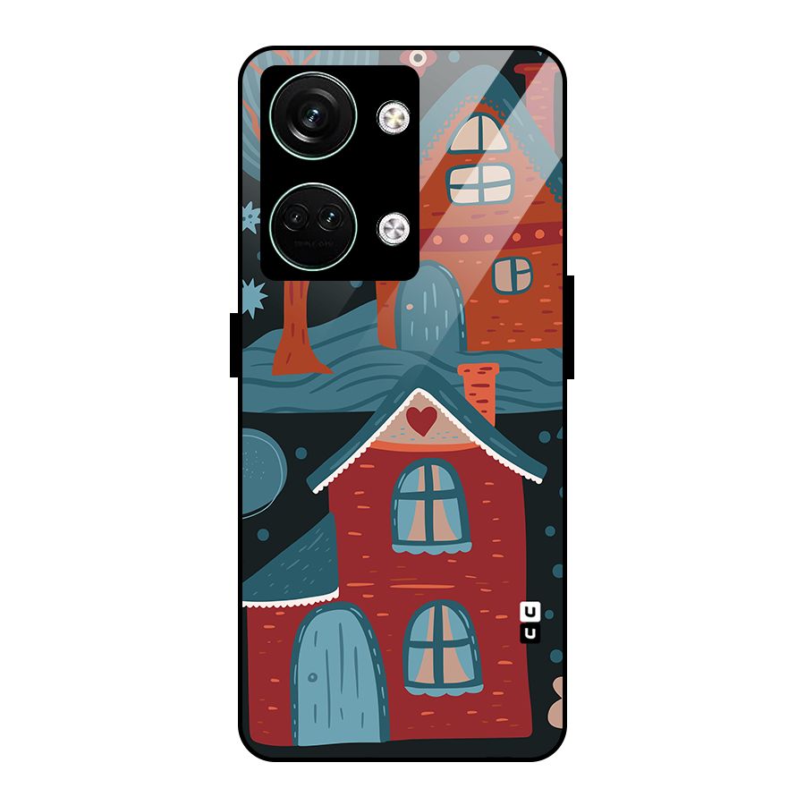 Nordic Arts Houses Glass Back Case for Oneplus Nord 3