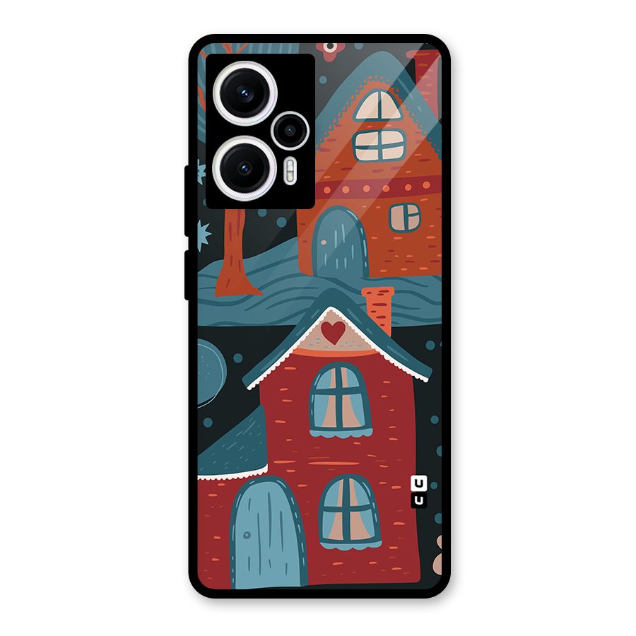 Nordic Arts Houses Glass Back Case for Poco F5