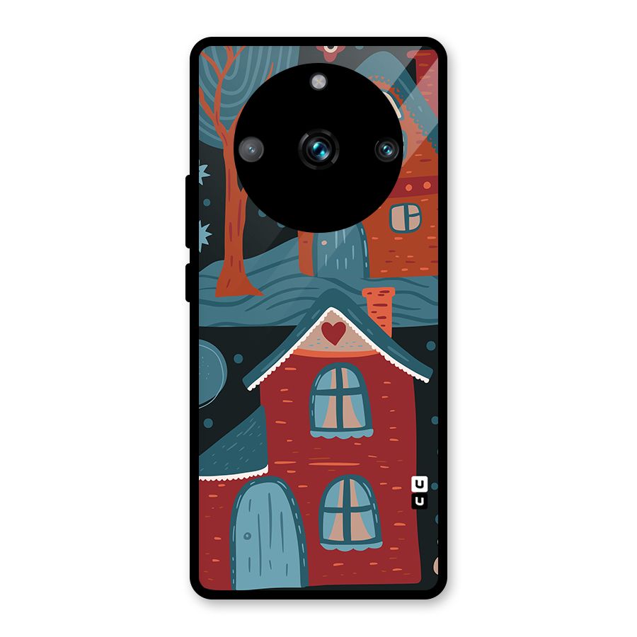 Nordic Arts Houses Glass Back Case for Realme 11 Pro Plus