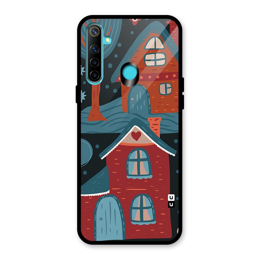Nordic Arts Houses Glass Back Case for Realme 5