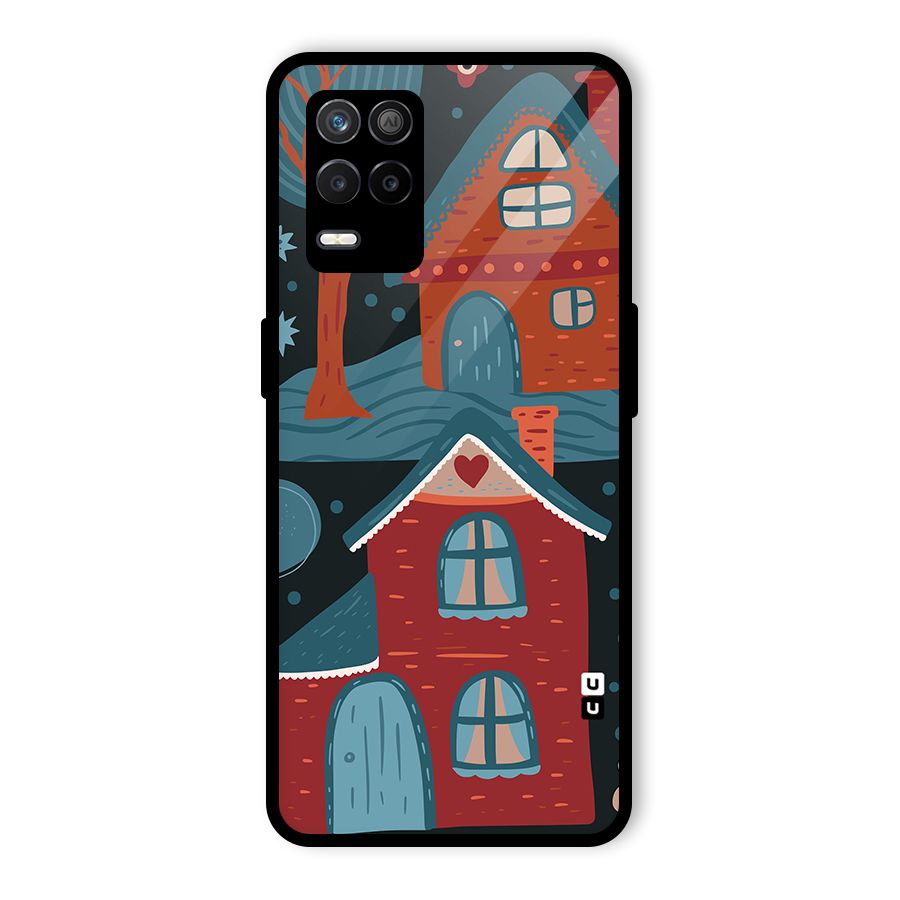 Nordic Arts Houses Glass Back Case for Realme 8s 5G