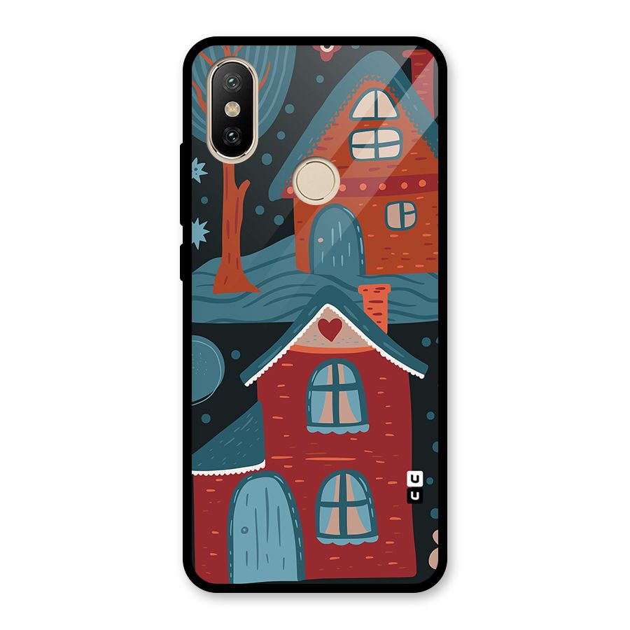 Nordic Arts Houses Glass Back Case for Redmi A2
