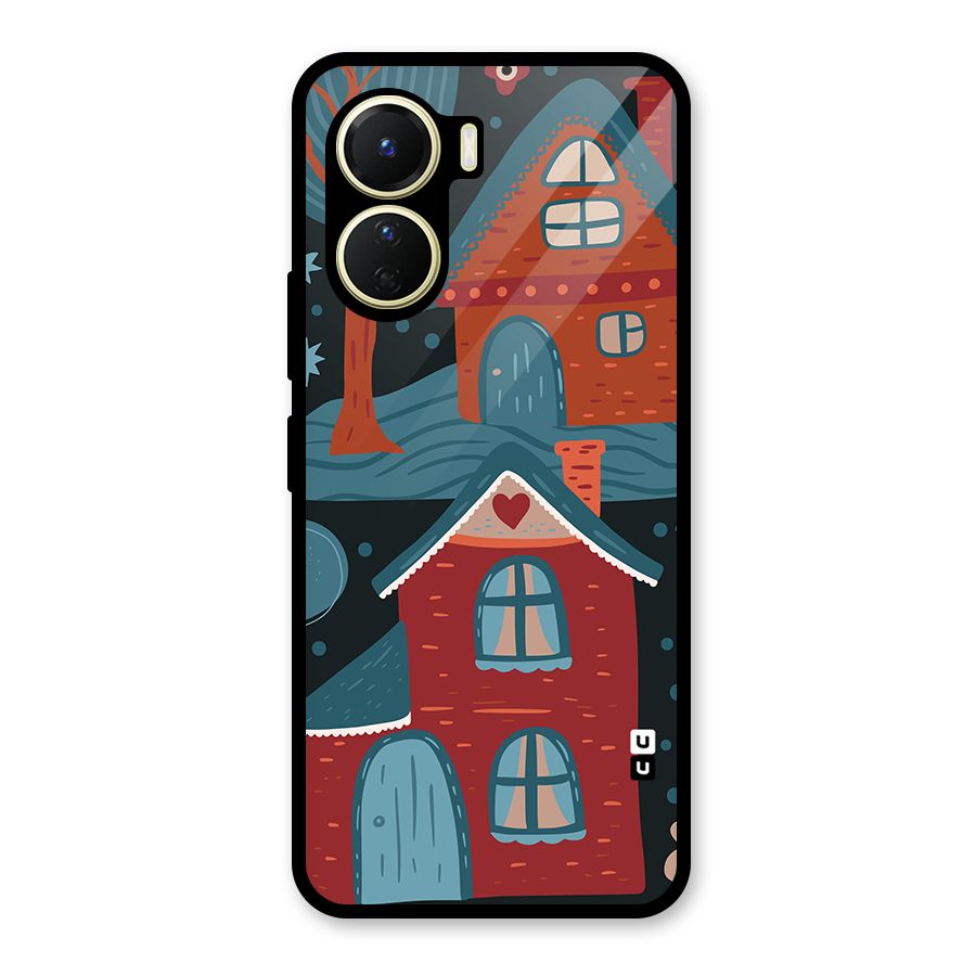 Nordic Arts Houses Glass Back Case for Vivo Y16