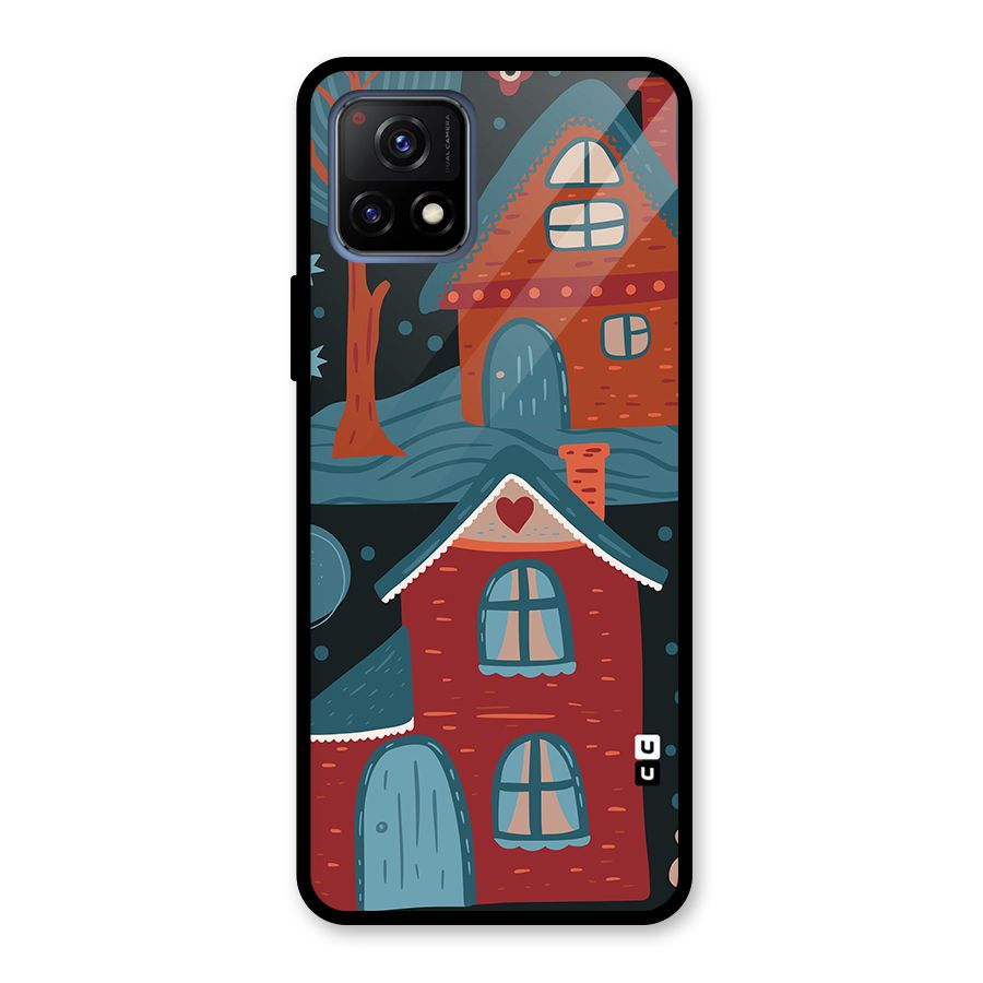 Nordic Arts Houses Glass Back Case for Vivo Y72 5G