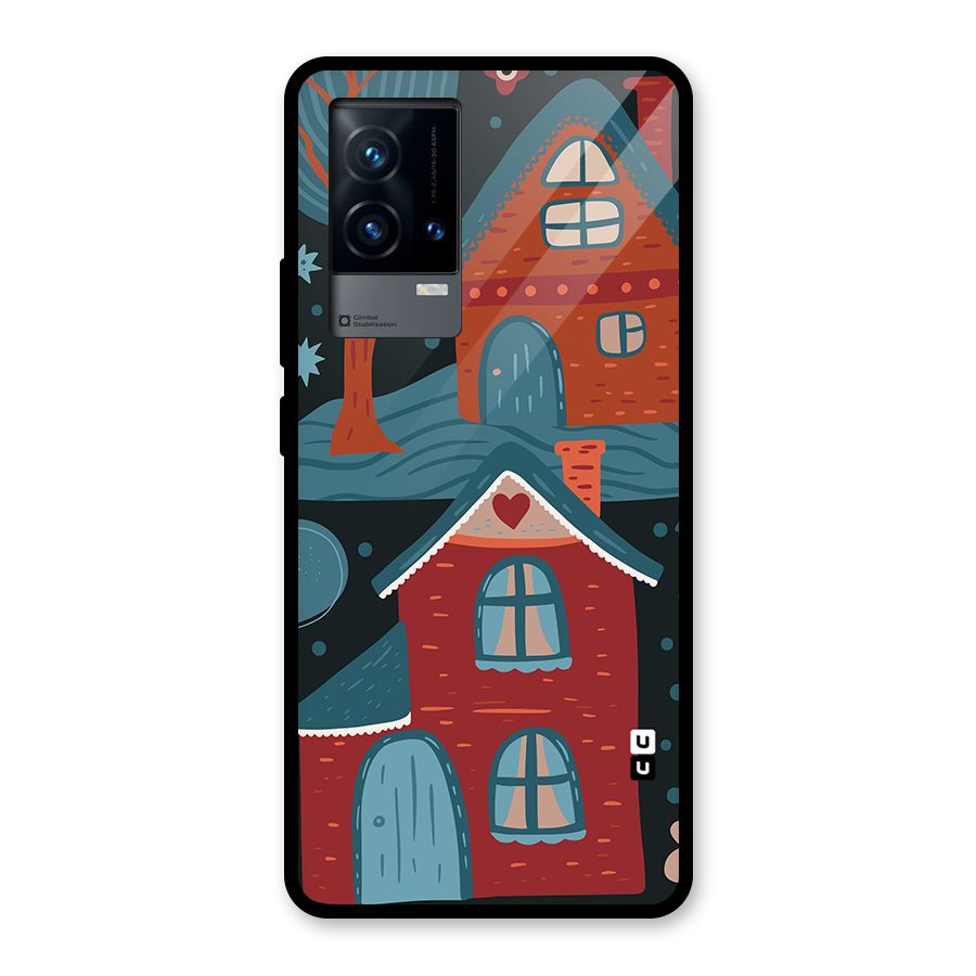 Nordic Arts Houses Glass Back Case for iQOO 9 5G