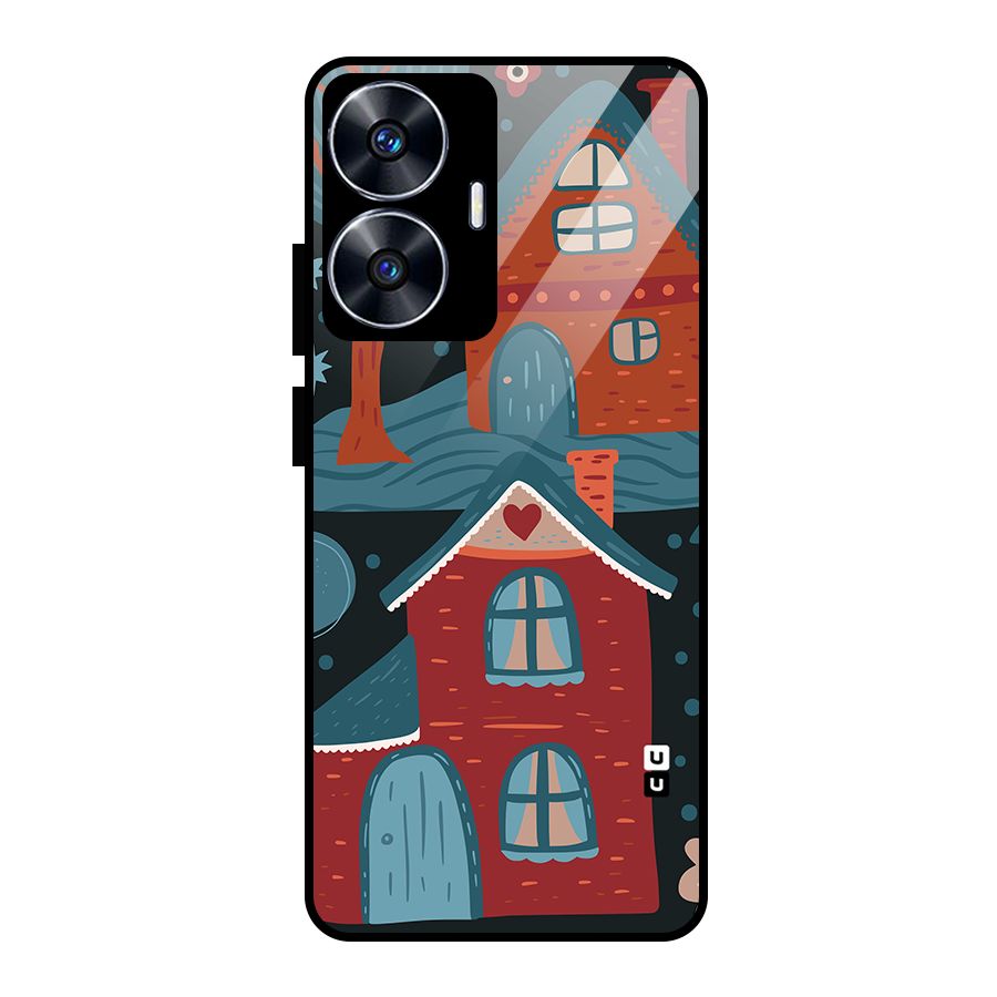 Nordic Arts Houses Glass Back Case for realme C55