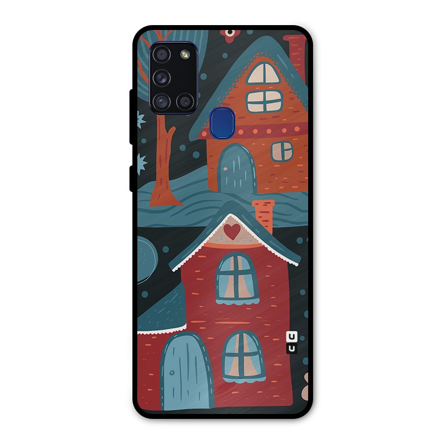 Nordic Arts Houses Metal Back Case for Galaxy A21s