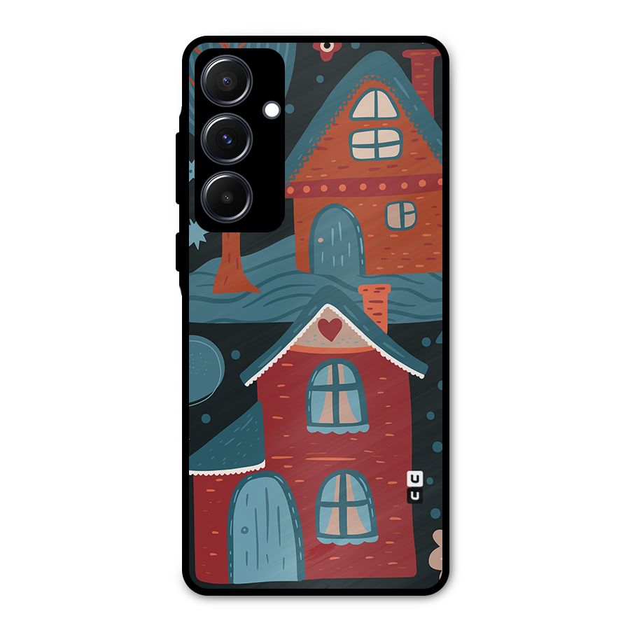 Nordic Arts Houses Metal Back Case for Galaxy A55