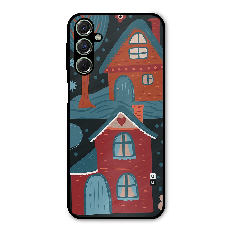 Nordic Arts Houses Metal Back Case for Galaxy F34
