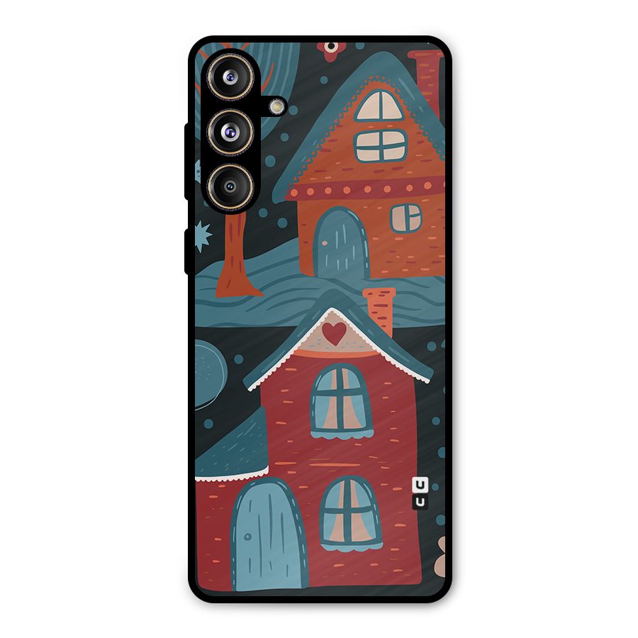 Nordic Arts Houses Metal Back Case for Galaxy F55
