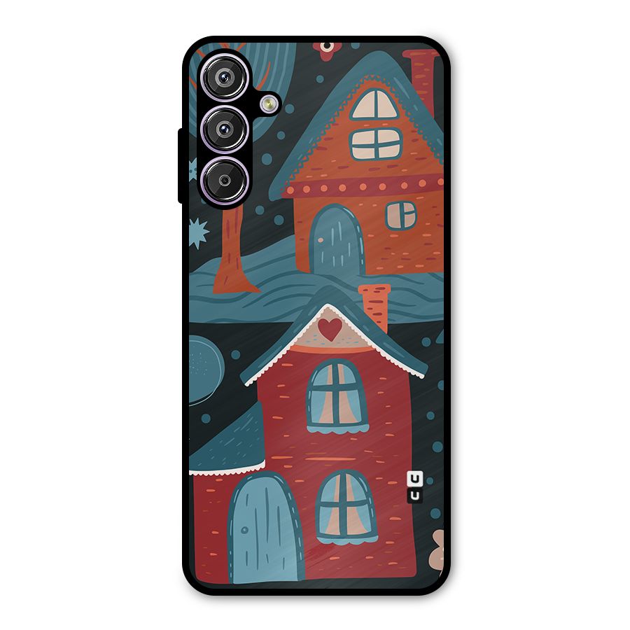 Nordic Arts Houses Metal Back Case for Galaxy M15