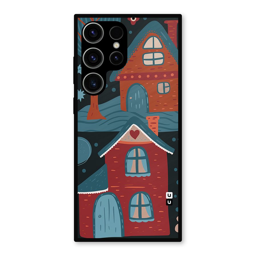 Nordic Arts Houses Metal Back Case for Galaxy S23 Ultra