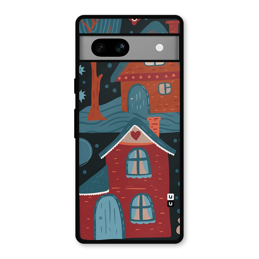 Nordic Arts Houses Metal Back Case for Google Pixel 7a