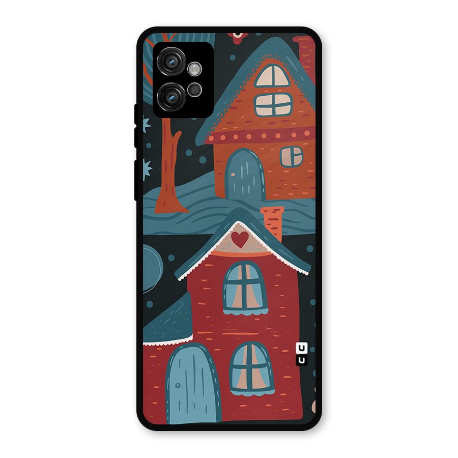 Nordic Arts Houses Metal Back Case for Moto G32