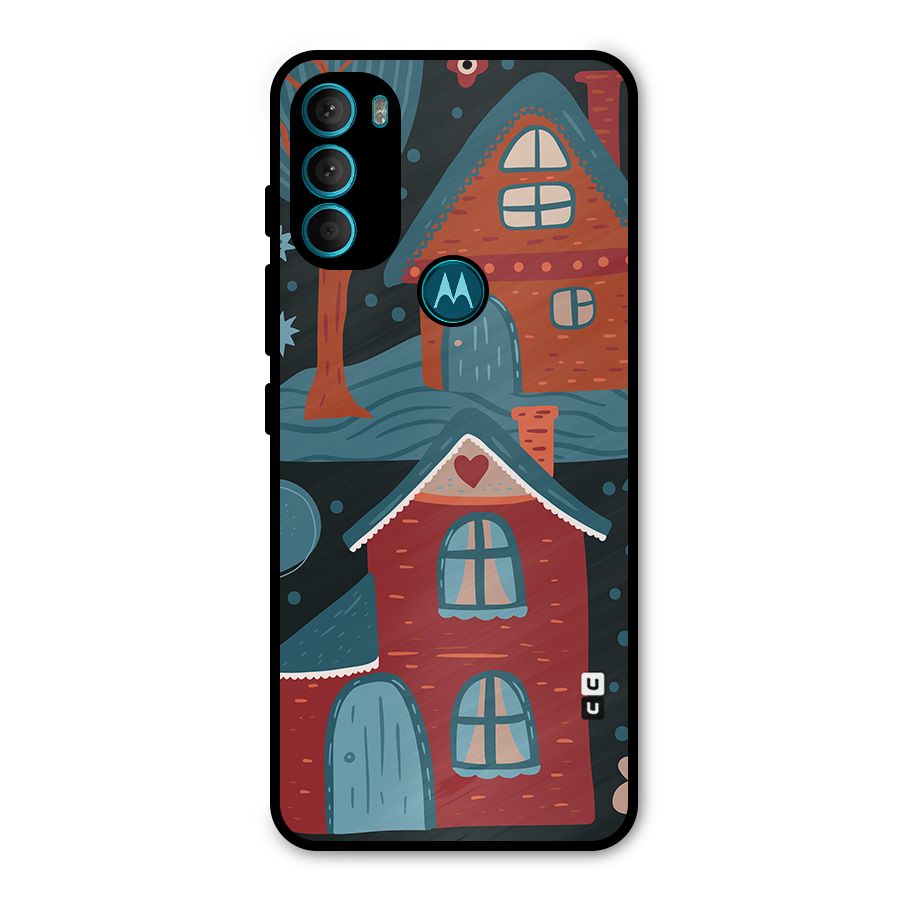 Nordic Arts Houses Metal Back Case for Moto G71 5G