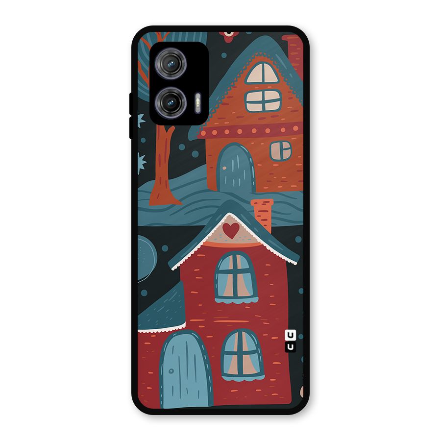 Nordic Arts Houses Metal Back Case for Moto G73