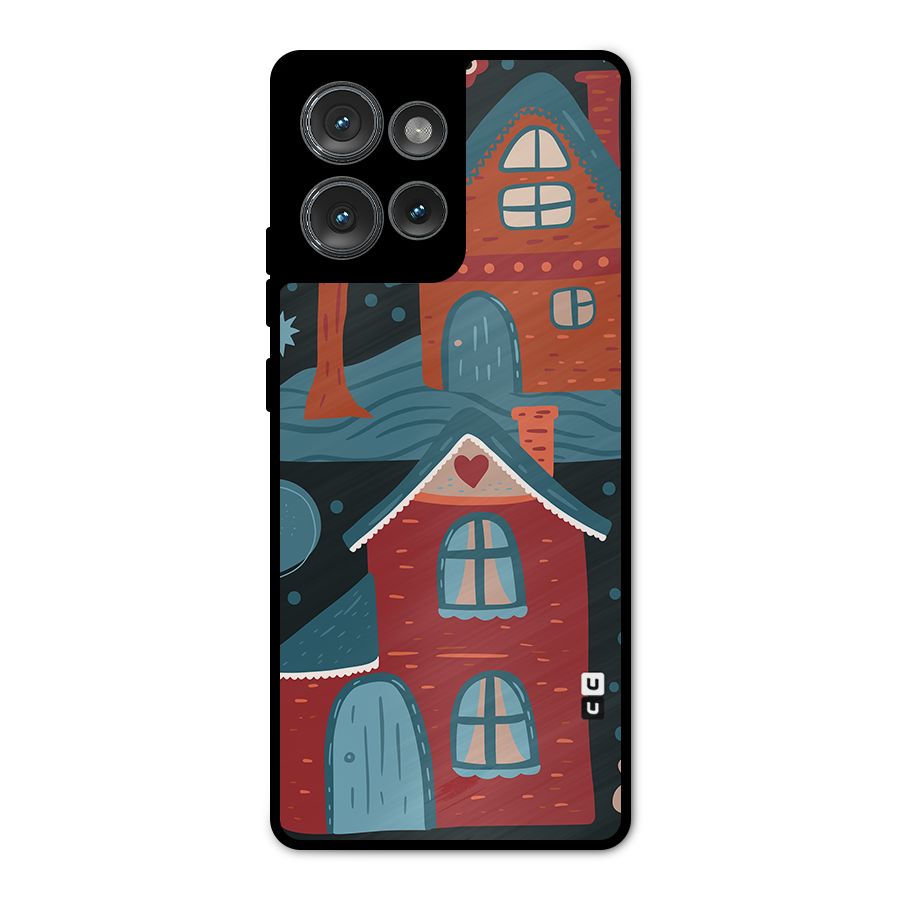 Nordic Arts Houses Metal Back Case for Motorola Edge 50