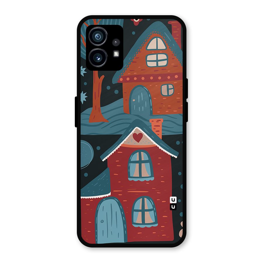 Nordic Arts Houses Metal Back Case for Nothing Phone 1