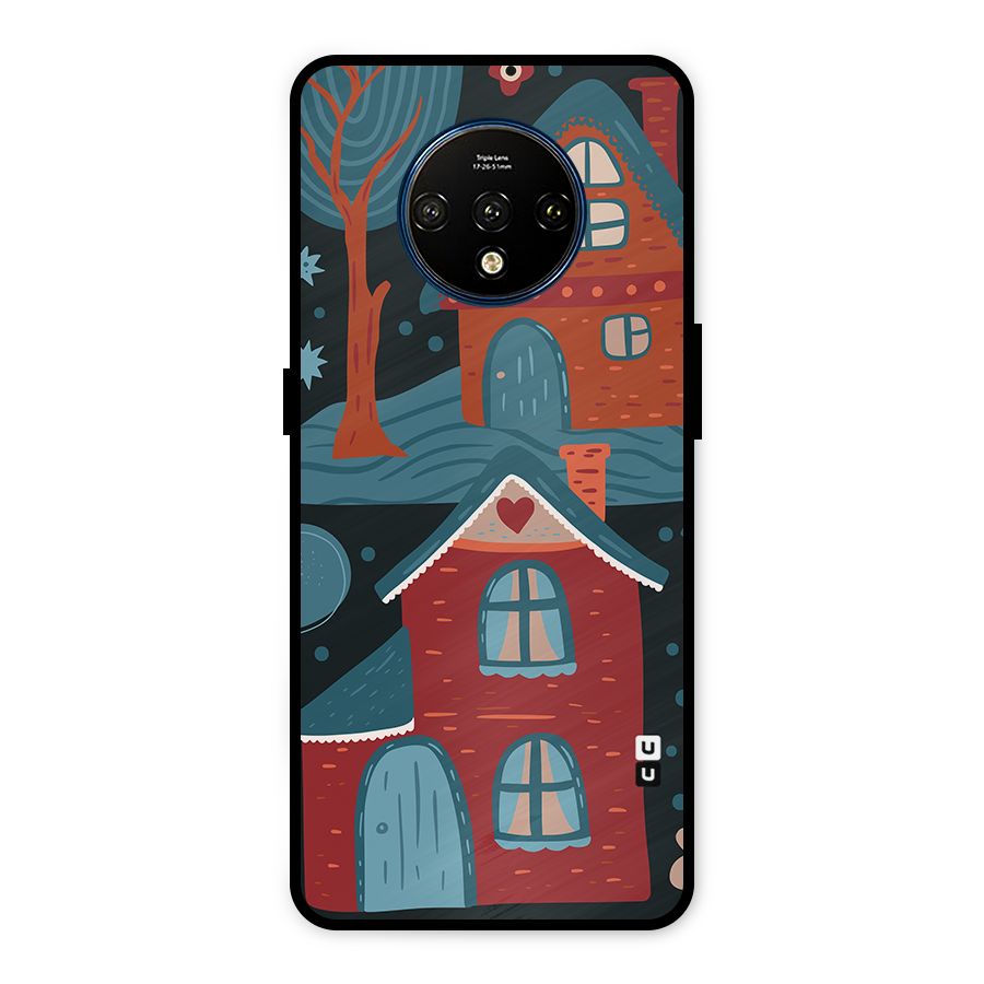 Nordic Arts Houses Metal Back Case for OnePlus 7T