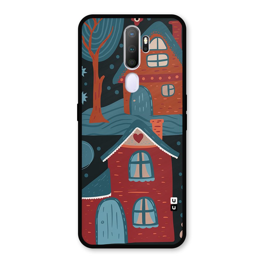 Nordic Arts Houses Metal Back Case for Oppo A9 (2020)