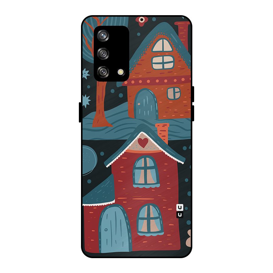 Nordic Arts Houses Metal Back Case for Oppo F19