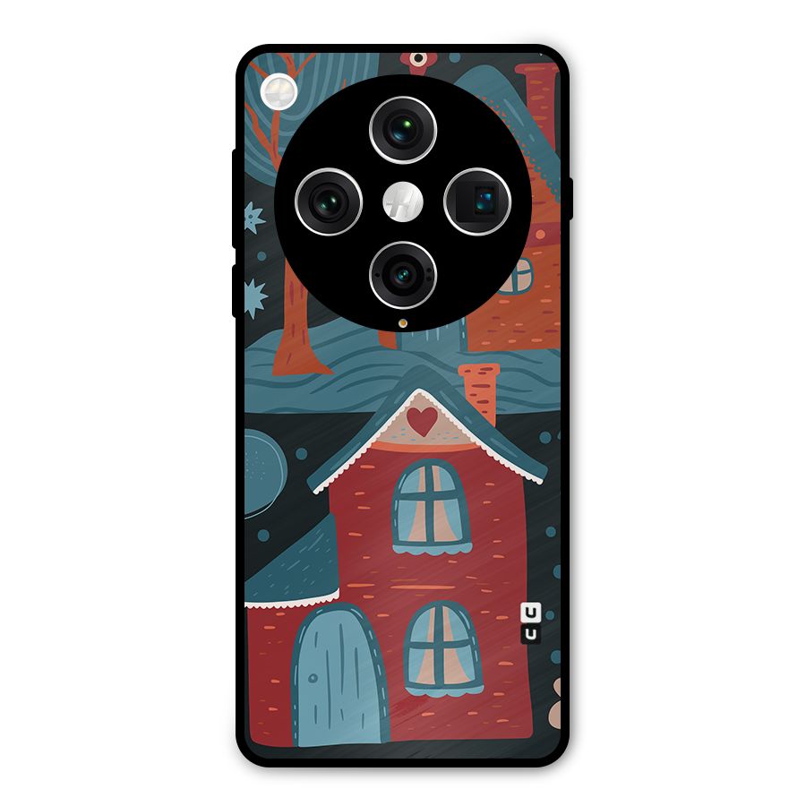 Nordic Arts Houses Metal Back Case for Oppo Find X8 Pro