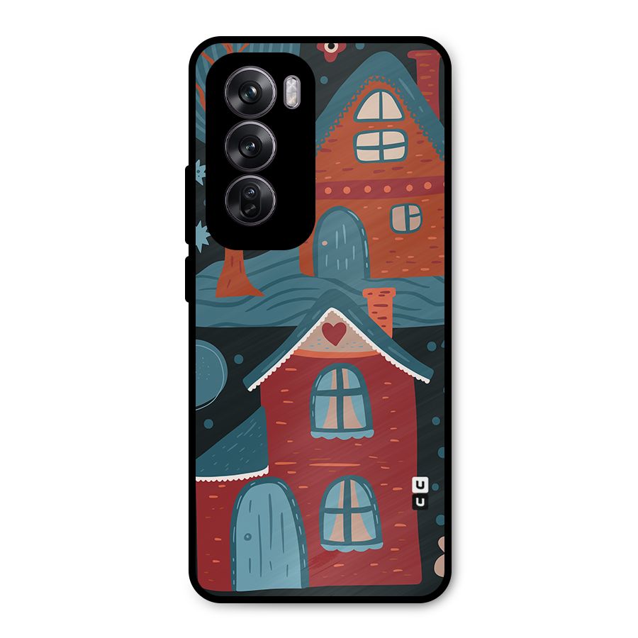 Nordic Arts Houses Metal Back Case for Oppo Reno12 Pro