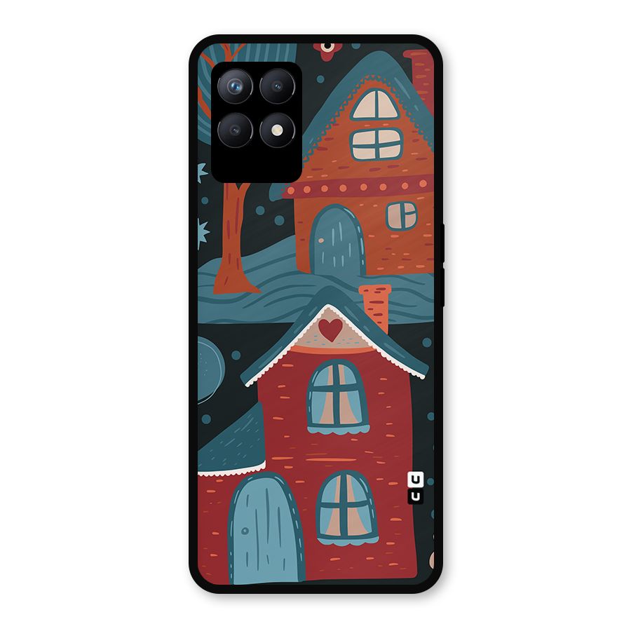 Nordic Arts Houses Metal Back Case for Realme 8i