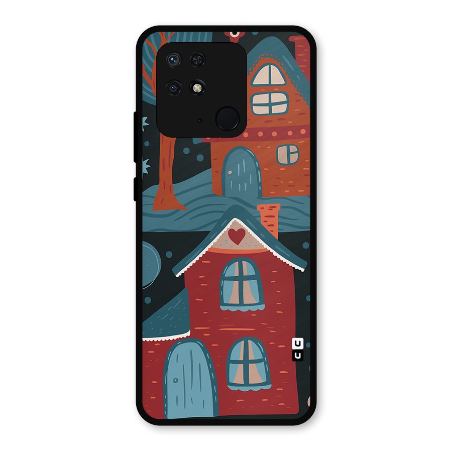 Nordic Arts Houses Metal Back Case for Redmi 10 Power