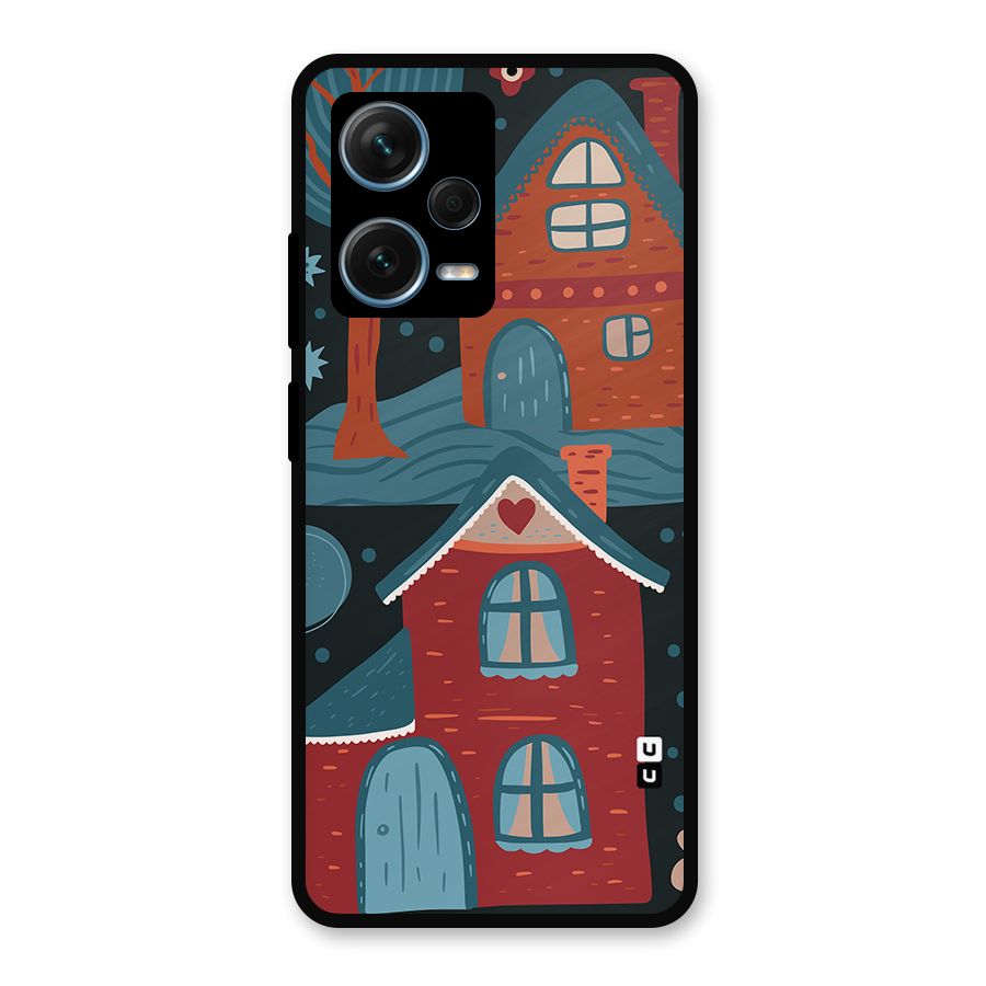Nordic Arts Houses Metal Back Case for Redmi Note 12 Pro Plus 5G