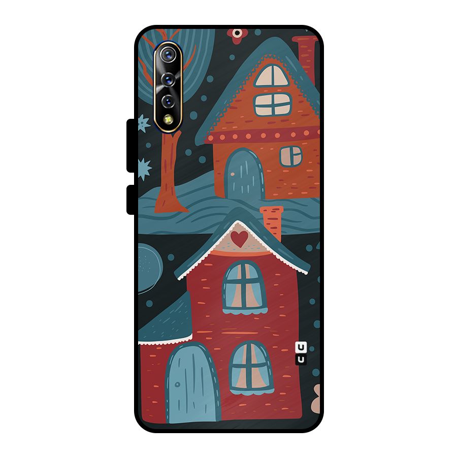 Nordic Arts Houses Metal Back Case for Vivo S1