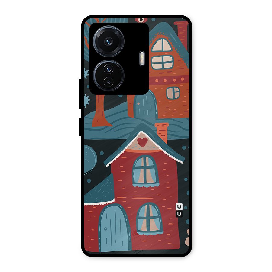 Nordic Arts Houses Metal Back Case for Vivo T1 Pro