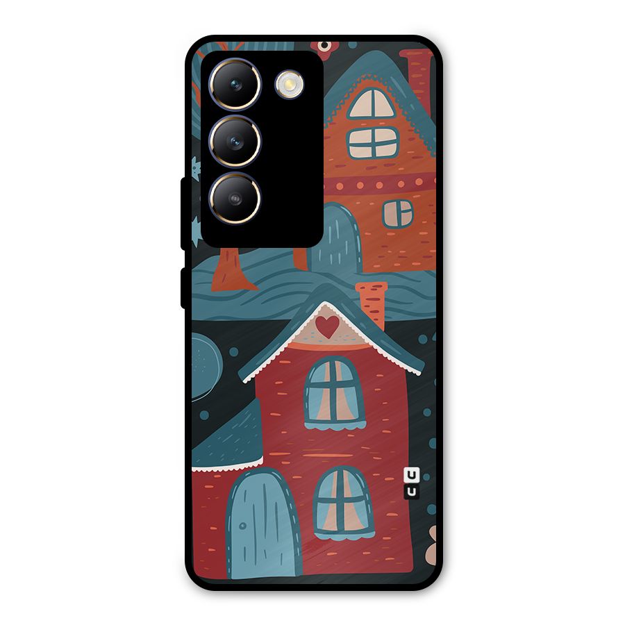 Nordic Arts Houses Metal Back Case for Vivo T3 5G