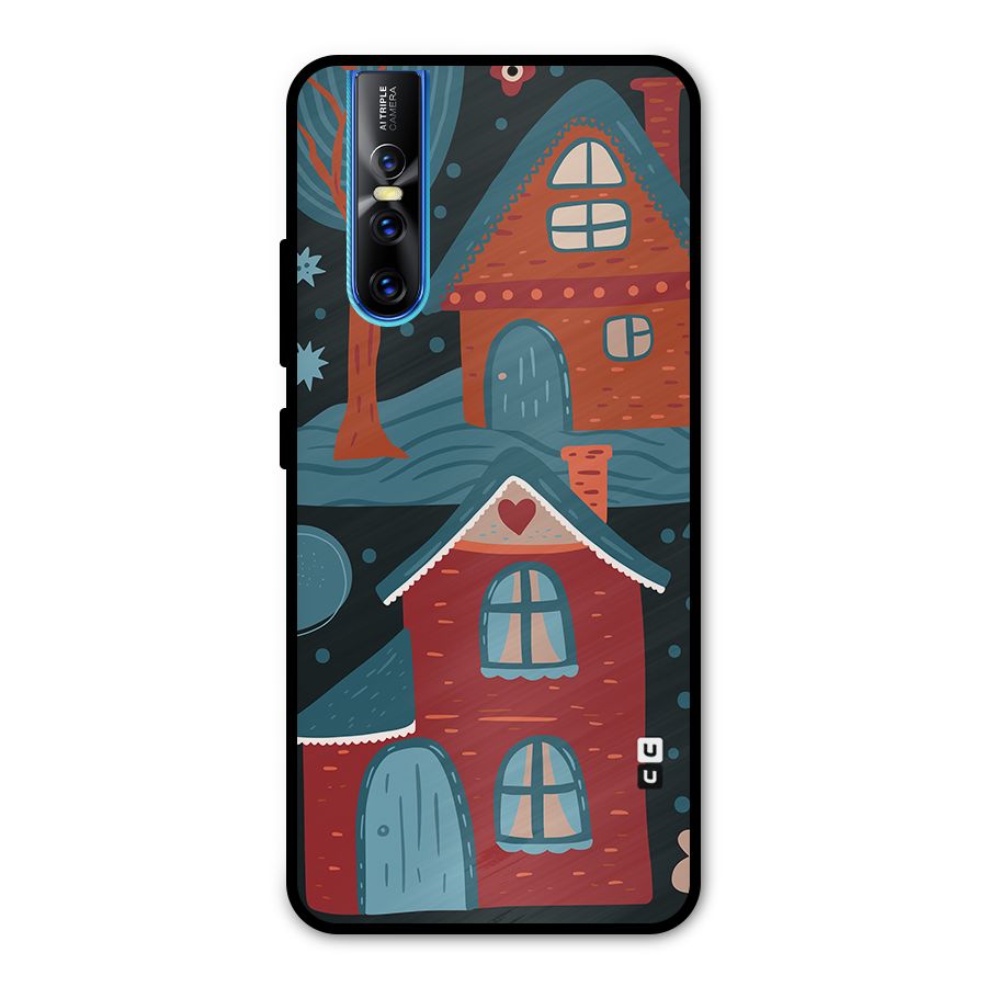 Nordic Arts Houses Metal Back Case for Vivo V15 Pro