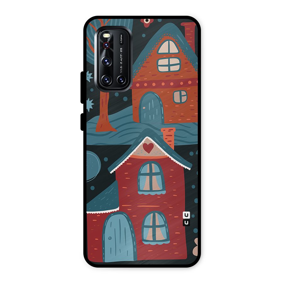 Nordic Arts Houses Metal Back Case for Vivo V19