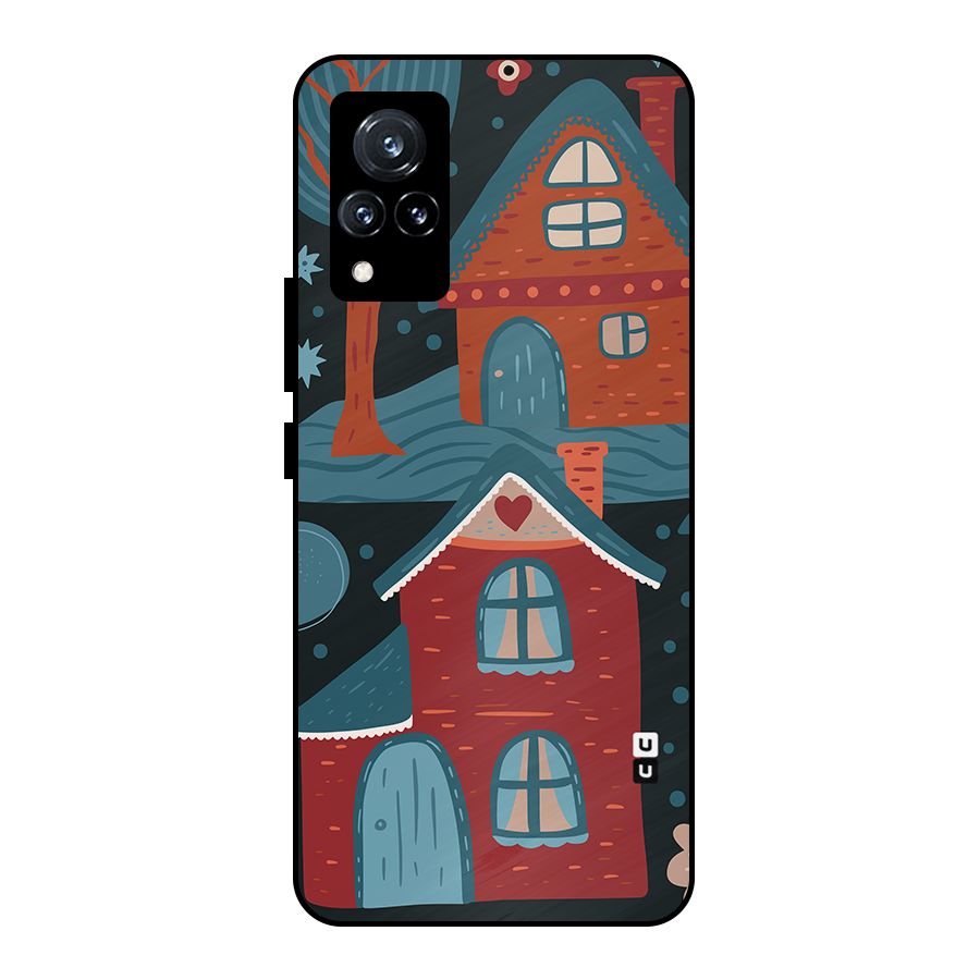 Nordic Arts Houses Metal Back Case for Vivo V21 5G
